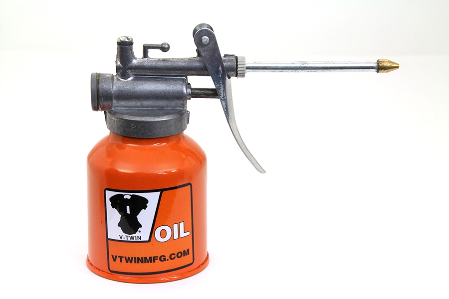 V-Twin Metal Squirt Oil Can - Motorcyclepedia Museum